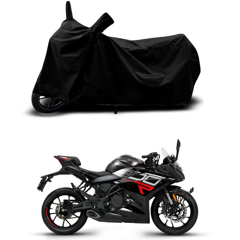 Image of 100% Scratchproof /UV-Rays /Heat Protection /Birds Dropping /Water Resistant /Dust Proof /Waterproof /Full Bike Scooty Two Wheeler Body Cover Compatible for K300 R Glassy All Varients[Black]