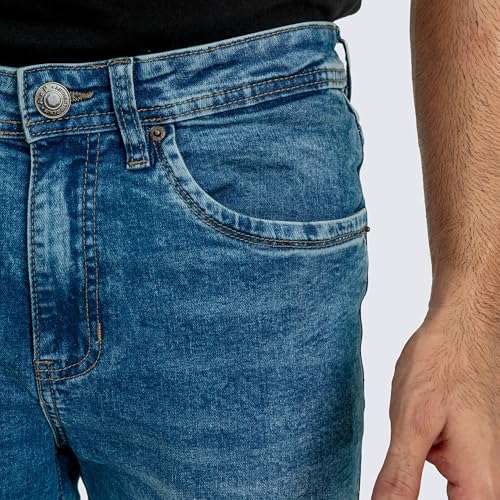 Essentials Men’s Regular Fit Comfort Flex Waist Jeans Crafted with Premium Cotton Stretch Fabric2