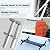 12 Steps Ceiling Mounted Attic Ladder, Retractable Pull Down System Attic Stairs, Telescopic Loft Stairs with Pull Rod, Ceiling Folding Loft Ladder with Handrail for Basement (Black, Steps 12)