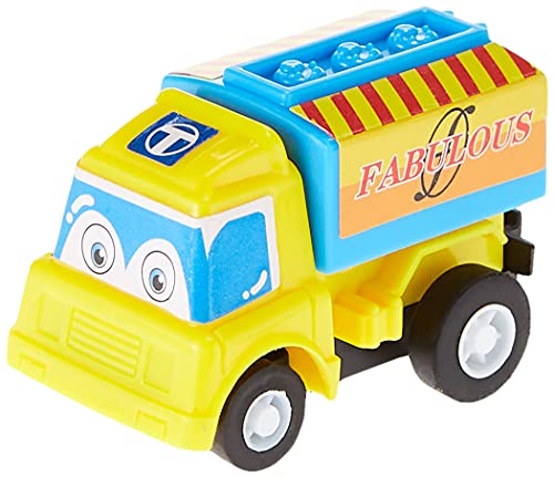 Funcorn Toys FBA_761560551646 Pull Back Car, 12 Pack Assorted Mini Plastic Vehicle Set, Pull Back Truck And Car Toys thumb #3