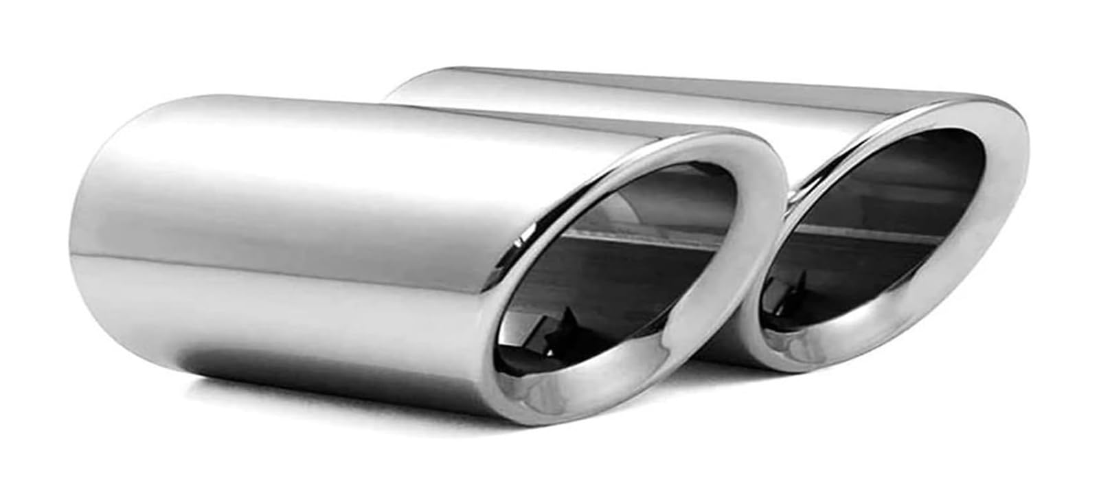 Silenciadores de escape de 75mm en plata para VW Golf 7 Passat Tiguan 4