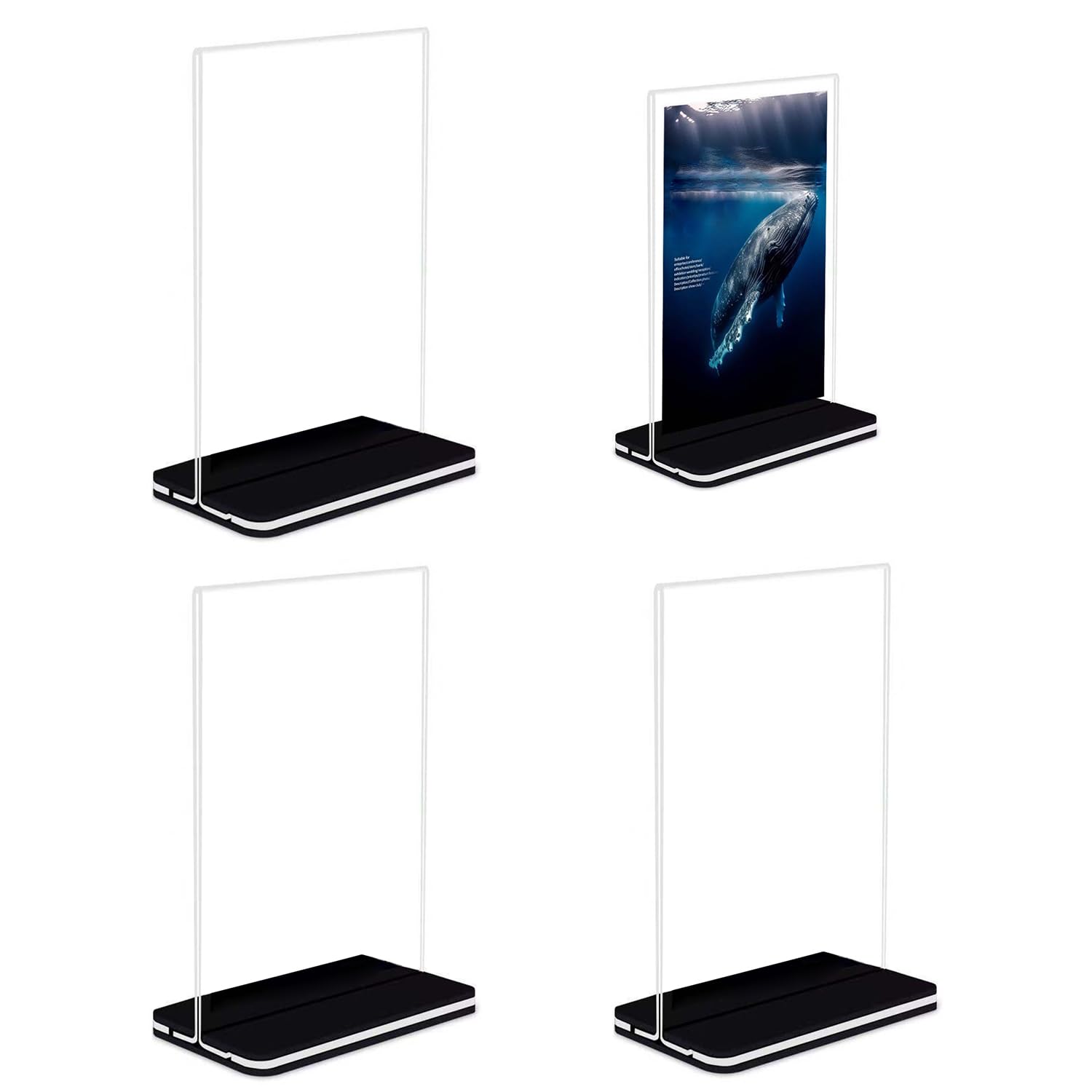 PAVIKEメニュースタンド A6 【3本セット】アクリルスタンドディスプレイ T型カード立て メニュー展示 フォトスタンド メニュースタンド、サインボードスタンド、広告スタンド、デスクトップディスプレイ、フォトスタンドなどに