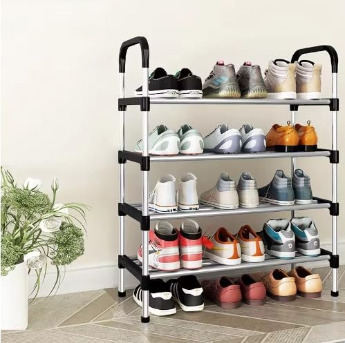 KRISHYAM Stainless Steel Shoe Rack l 4 Layer Space-Saving Design and Rust-Resistant (B0D9P4F3XD) Amazon Price History, Amazon Price Tracker