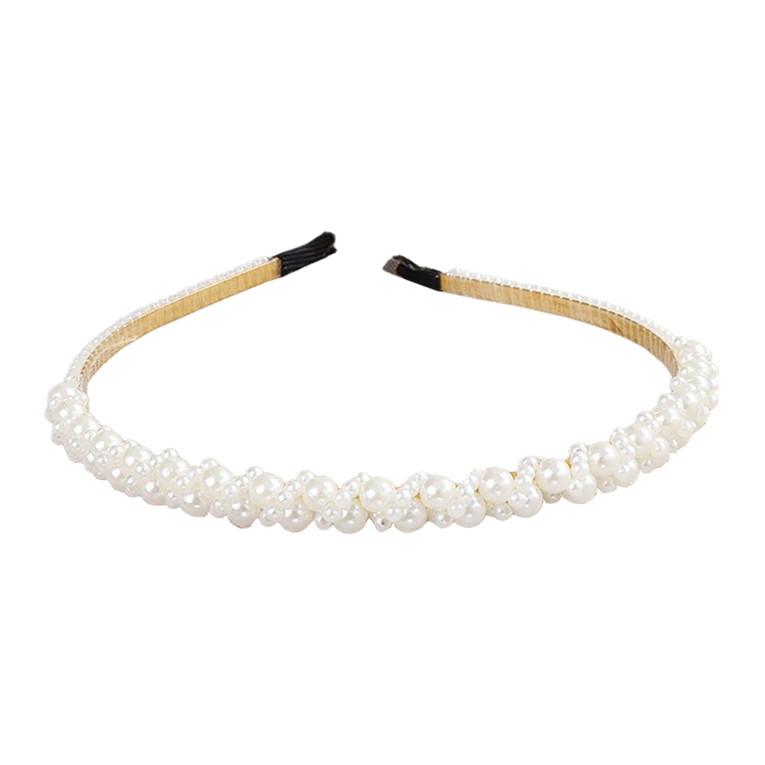 SYGA Girls & Womens Hair Bands with Adjustable Metal Band, Perfect for Parties and Weddings(Wrap White Pearl) (B0D8QBQTWL) Amazon Price History, Amazon Price Tracker