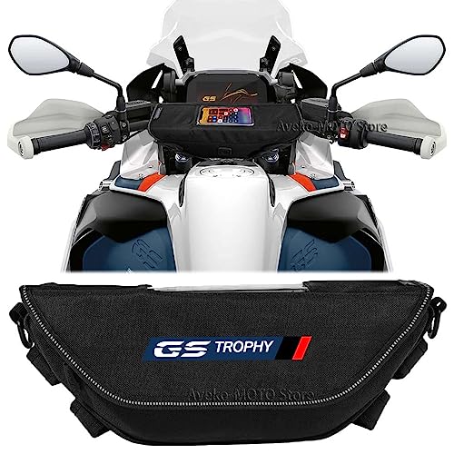 Generico Borsa da Manubrio per R1250GS Trophy Borsa da Navigazione per Volante da Moto, Borsa per Telefono Impermeabile Portatile (B)