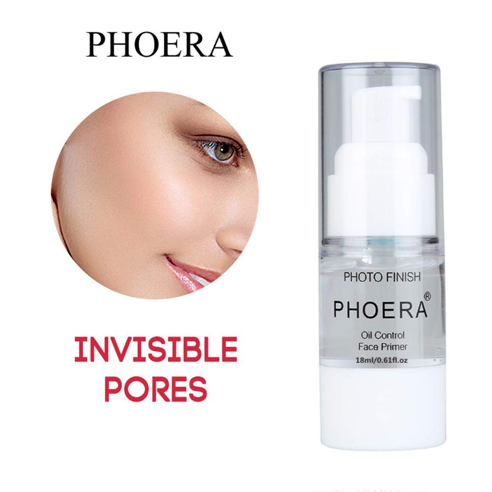 PHOERA Primer Face Makeup 2PCS (0.6 and 0.2 FL.OZ), Natural Matte Makeup Foundation Primer Pore Invisible Oil-control Long Lasting Isolated Hydrating Cosmetic Beauty Foundation Primers