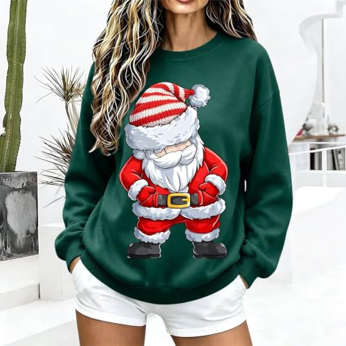 Christmas Sweatshirts For Women Crewneck Graphic Holiday Pullover Daily Top - image 2