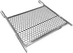 Grelha Moeda Inox para Churrasqueira de Alvenaria – Reforçada, Cabos Térmicos – Várias Medidas – Ideal para Carnes, Legumes e Pães (60x50)