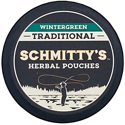 Schmitty's Herbal Snuff Pouches - Wintergeen - Nicotine-Free and Tobacco-Free - 1 Can