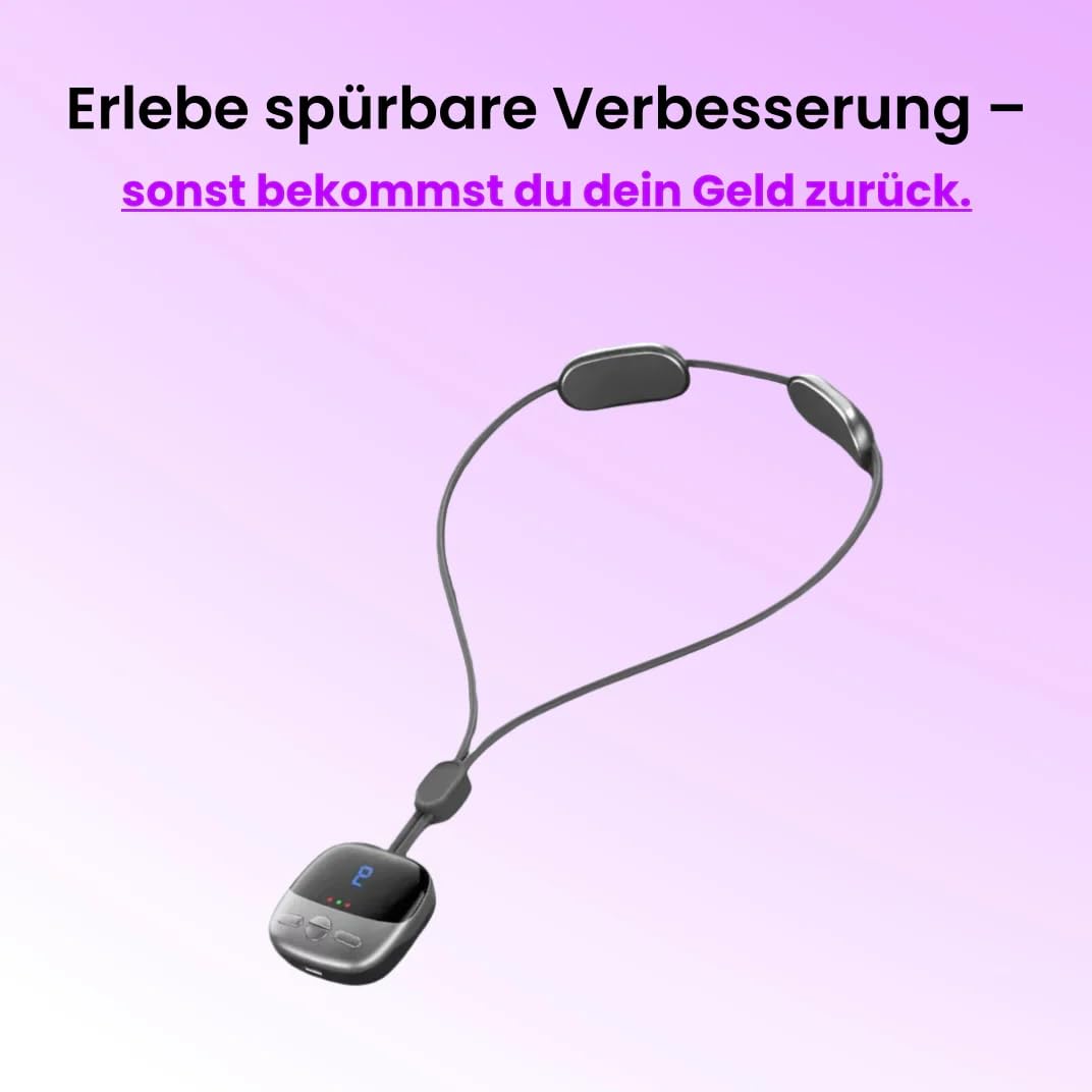 Raviso Tragbarer Nackenmassager Mini Nackenmassagegerät mit 4 Modi, 9 Stärken, 3 Gängen, Heißkompresse & Dual Pulse - Intelligentes Anhänger Halsketten - Massagegerät für Reisen
