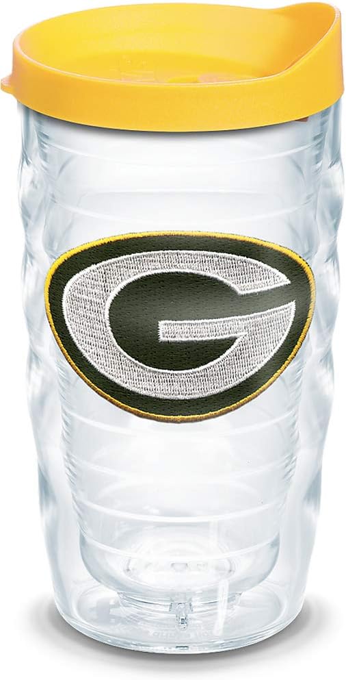 Tervis Made in USA Double Walled NFL Green Bay Packers Insulated Tumbler Cup Keeps Drinks Cold & Hot, 10oz Wavy, Primary Logo