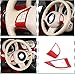 Car ABS Steering Wheel Moulding Chrome Cover Trims Stickers Fit for Fiat 500 2010 2012 2013 2014 2015 Accessories (Red)
