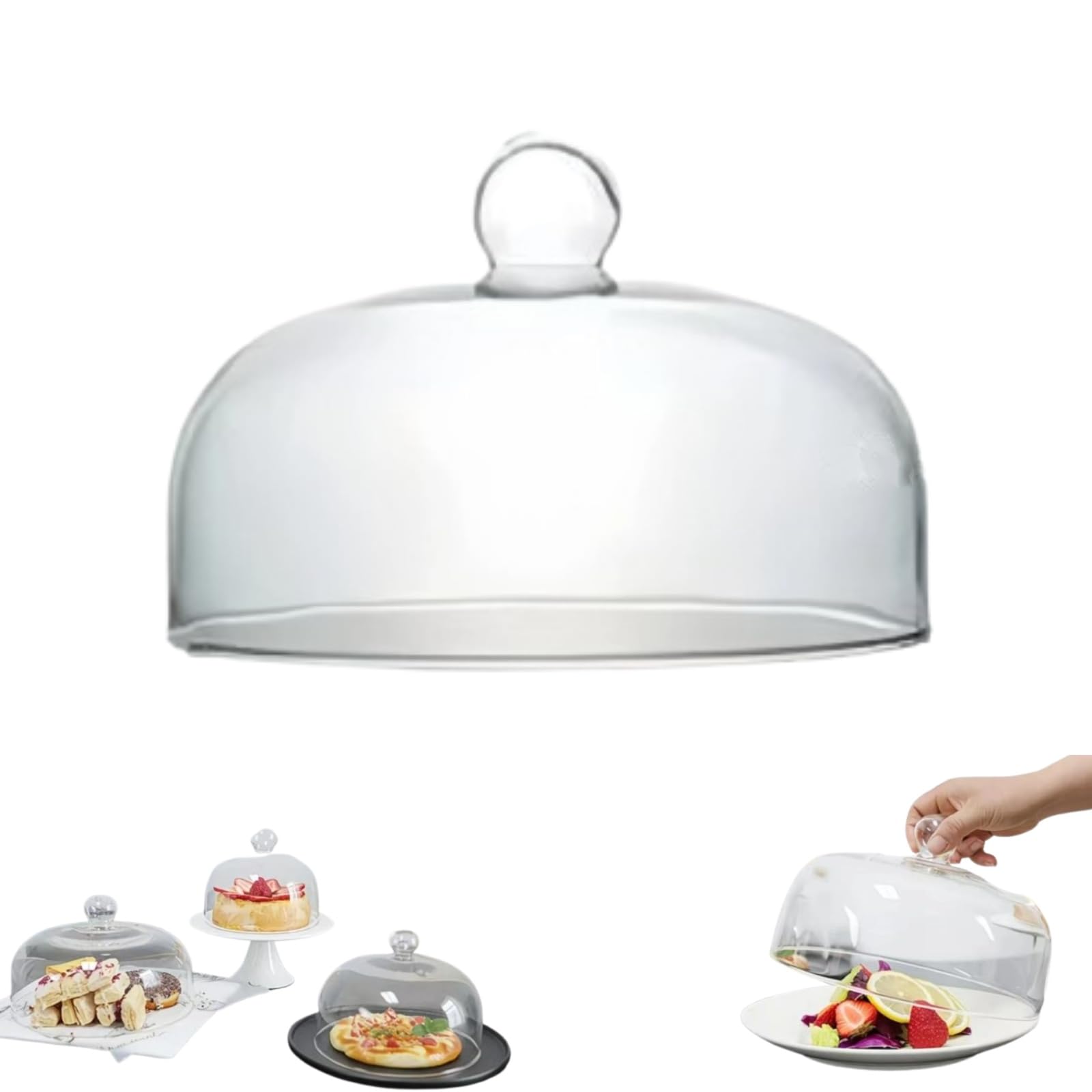 Genérico 2025 - Campana para microondas, tapa de cristal, 23 x 23 x 15 cm, tapa perfecta para microondas pequeños y grandes