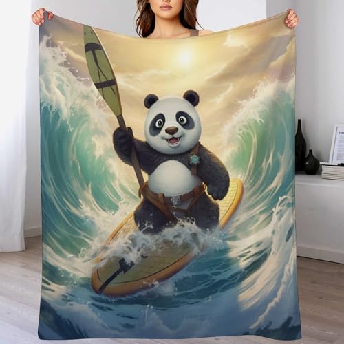 Manta para sofá supersuave Panda textura mullida de gran tamaño 150x200 cm 2