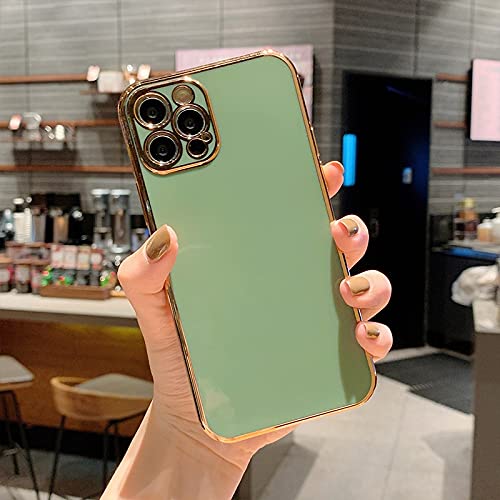 Phone Case Solid Plating Lens Protection Phone Case For iPhone 12 Pro Max 11 13 Pro Max X XR XS Max SE 2020 Soft TPU Cover new (Color : MG, Material : For iPhone XS Max)