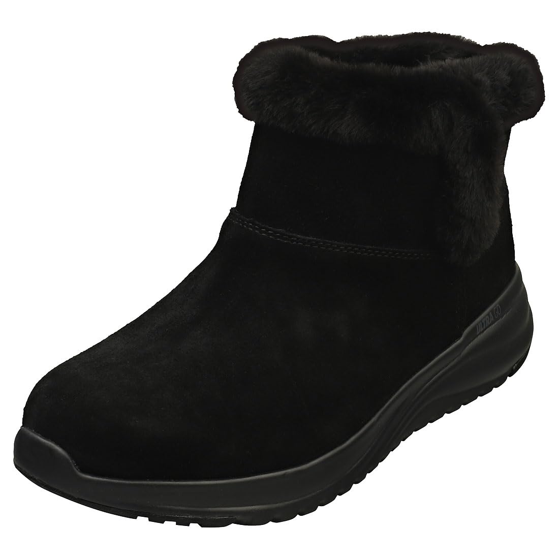 Skechers On-the-GO Stellar Cozy Step Women's Black Suede Faux Fur Lined Waterproof Boots