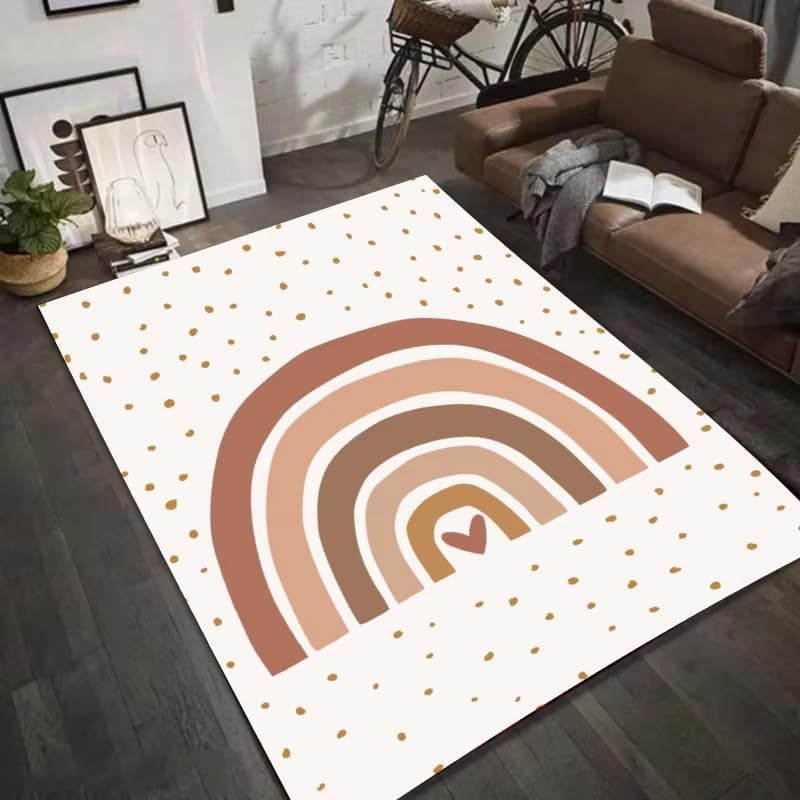 Tapis nuage arc-en-ciel déco salon pour une ambiance chaleureuse