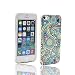 iPhone 5s Case,iPhone 5 Case, V-Fyee Slim Flexible Dual TPU Rubber Back Cover Case with Blue Paisley Pattern Design for iPhone SE / 5 / 5s