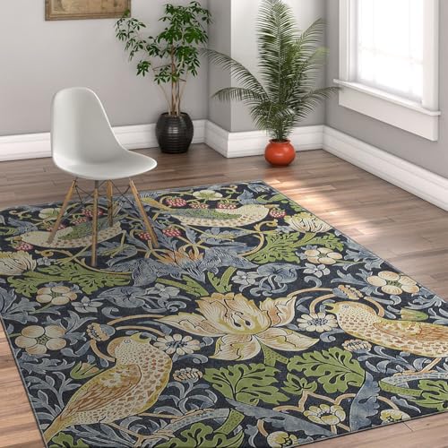Tapis William Morris 60x120cm lavable pour un salon bohème chic - 4