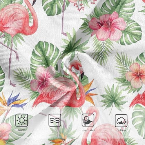 Joisal Pink Flamingos Leaves Flowers Girls Underwear Toddlers 2t Cotton Little Girl Panties Artistic Kids Briefs Undies3