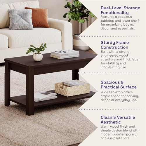 Image of Wakefit Armon Engineered Wood Coffee Table - Wenge