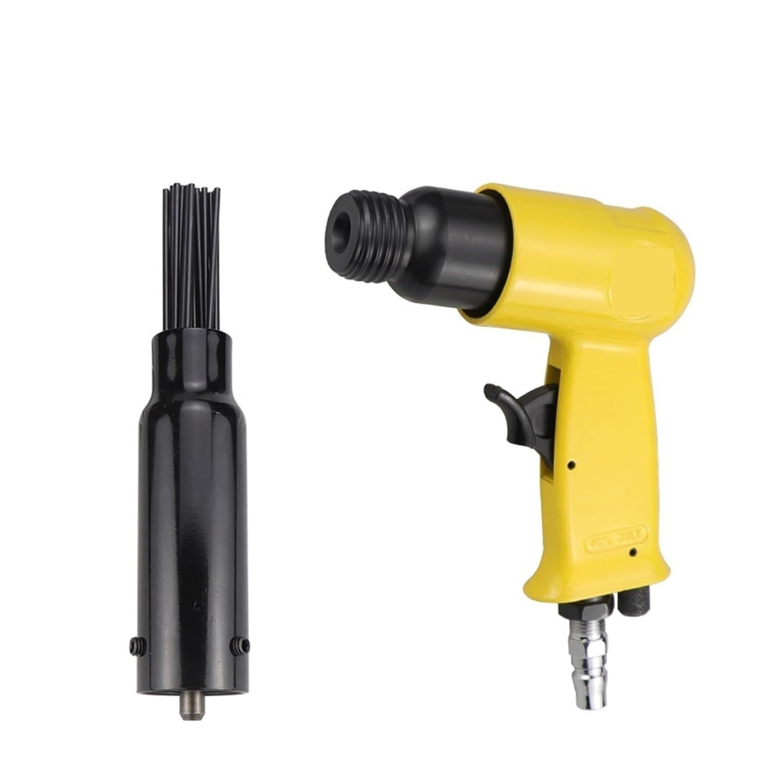 Amrttwy Yellow Air Tools, Pneumatic Hammer Kit, Needle Rust Remover, Removal, Tools(150Y 19 Needles)