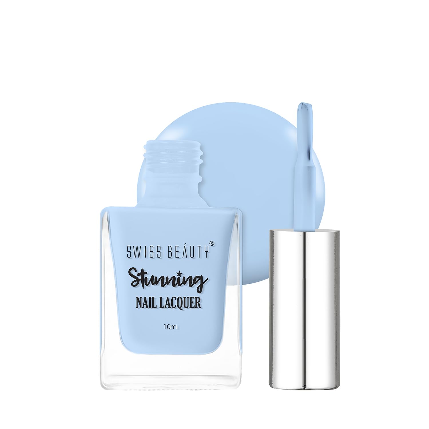 Stunning Nail Lacquer | Chip Resistant, Quick drying nail paint | Highly Pigmented with high shine Nail polish | Shade - Aspen Sky, 12gm