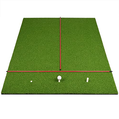 Champkey Pro Golf Hitting Mats | Premium Turf With Rubber Foam Padding Golf Mats | Come With 2 Alignment Sticks And 4 Rubber Tees #TOP4
