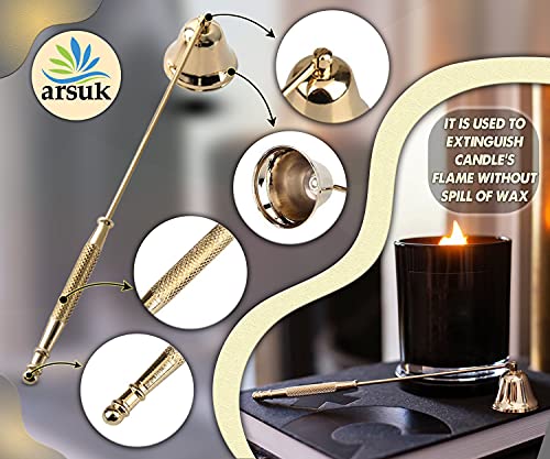 Éteignoir bougie ensemble d'accessoires d'entretien en acier inoxydable durable ARSUK