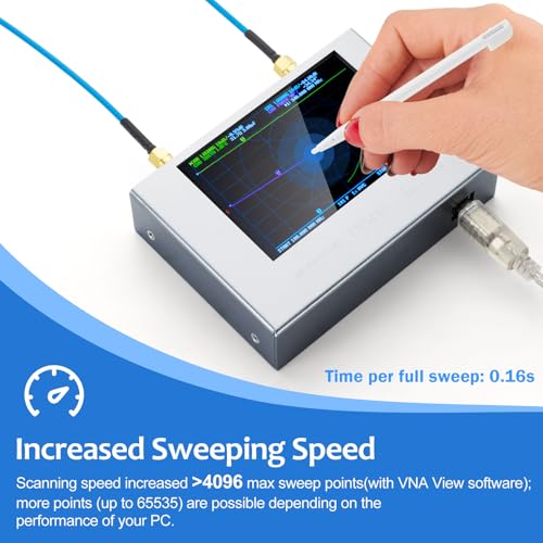 Image of AURSINC Upgrated NanoVNA V3 NanoRFE VNA6000-A Vector Network Analyzer 50kHz-6GHz HF VHF UHF Portable Antenna Analyzer Ham Radio with 4'' Touchscreen Measuring S Parameters,SWR,Phase,Delay,Smith Chart