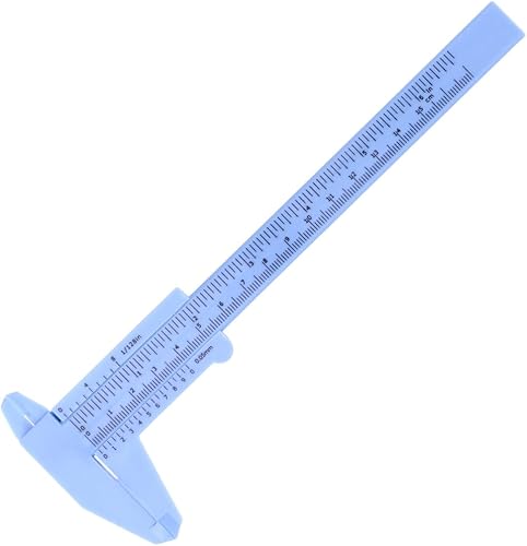 Baluue Vernier Caliper - Calibrador pequeño de plástico métrico de 6 pulgadas, calibrador Vernier de plástico de doble escala, herramientas de
