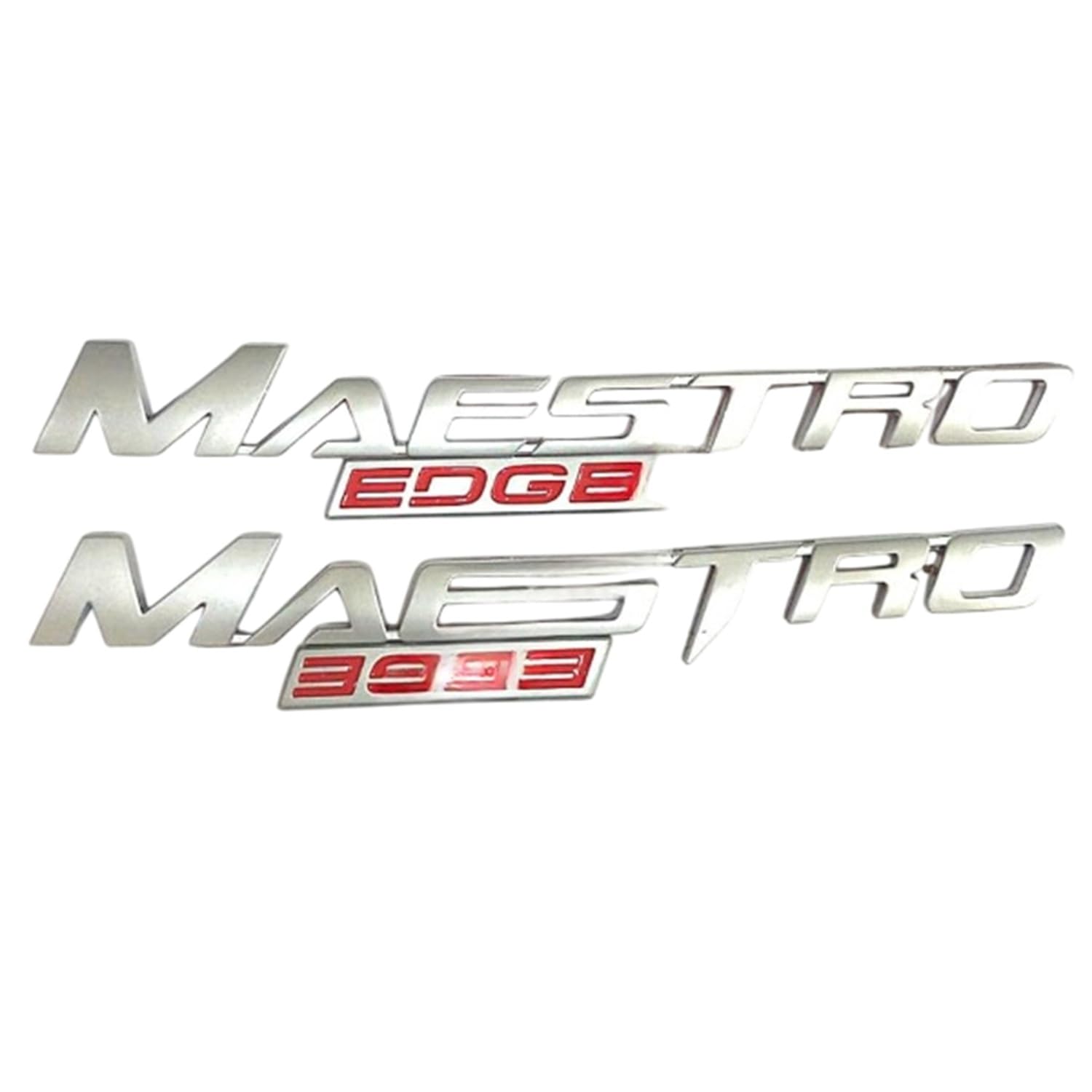Zombieeast Bike 3D Raised PVS Plastic Monogram Emblem Badge Both Side Graphics Sticker Silver for Maestro Edge-image-28