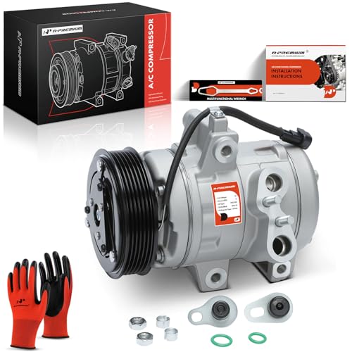 A-Premium Air Conditioner AC Compressor with Clutch Compatible with Ford Focus 2.0L 2008-2011, Transit Connect 2.0L 2010-2013, with DKS-17DS Compressor