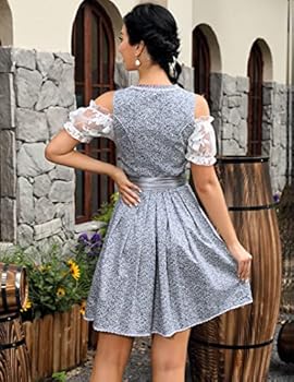 Festive dirndl dress with short sleeves | Oktoberfest
