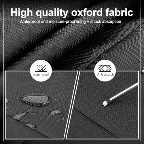 Golf Bag Cover,Golf Bag Rain Hood,Club Waterproof Covers Accessories Caddy Head Protector,Accessory Zipper Protective Dustproof Top Rainproof for Mens Women Golfer,Tour,Stand Bags (Black) - Thumbnail 5