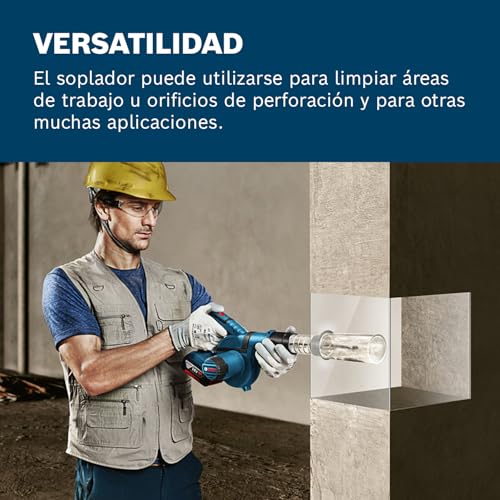 Miniatura 4 de Bosch Professional 18V System soplador a batería GBL 18V-120 (incl. 4 adaptadores, boquilla estándar, tubo prolongación, boquilla de profundidad, depósito de recogida de polvo, sin batería/cargador)