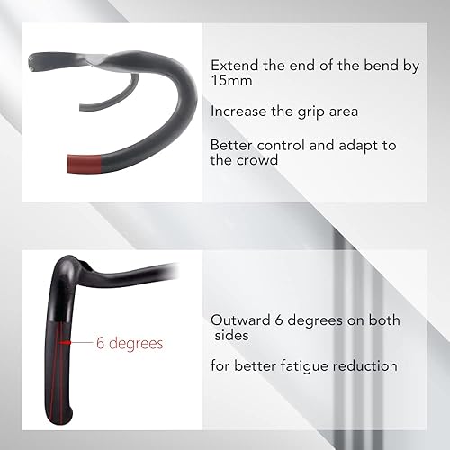 Miniatura 4 de RXL SL Barras de bicicleta de carretera de fibra de carbono con manillar integrado de vástago integrado, manillar de bicicleta de carretera de