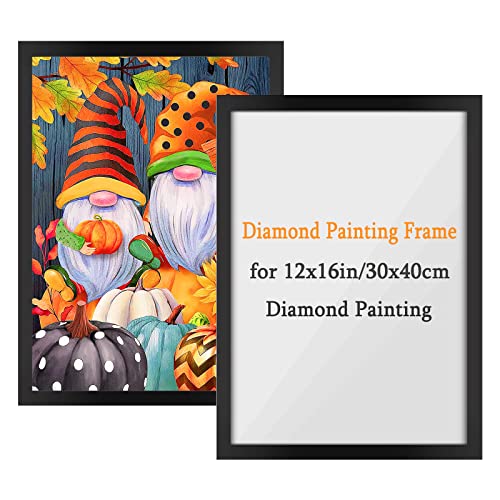 VINDIJA Diamond Painting Frames, for 30x40cm Diamond Painting Canvas, Magnetic Diamond Art Frames Self-Adhesive Diamond Painting Frames for Room Decoration Size 25x35cm Black 1Pack