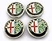 Produktbild 4 Nabenkappen Gold Gold 60 mm für Alfa Romeo Giulietta 159 146 156 Brera Emblem nur für Felgen kompatibel
