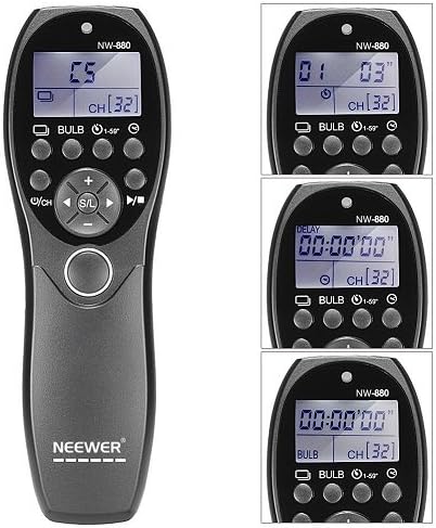Neewer LCD Display Shutter Release Wired Timer Remote Control NW-880/E3 for Canon PowerShot G10 G11 G12 G1X SX50, EOS 700D 1200D 1100D 1000D 650D 600D 550D 500D 60D 70D Digital Cameras