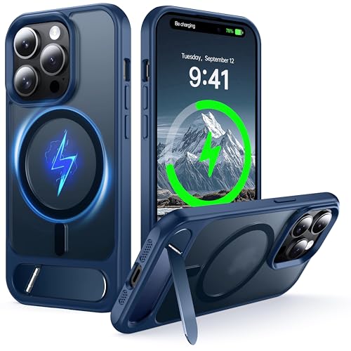 Support magnétique pour iPhone 15 Pro avec charge MagSafe 2-en-1