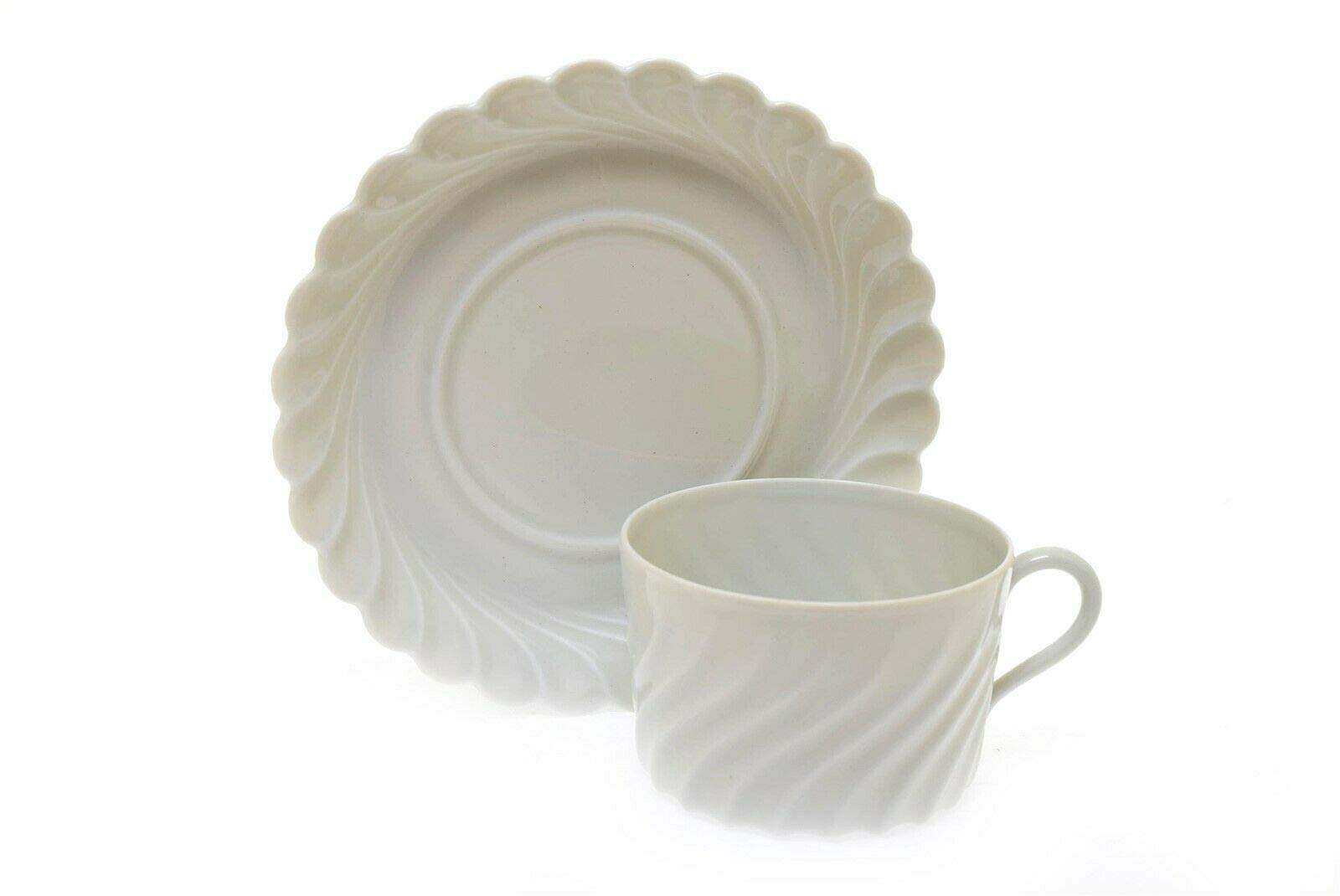 Vertex Porcelain Demitasse Cup & Saucer Set, 3.5 oz - Durable, Chip-Resistant for Espresso, Microwave & Dishwasher Safe