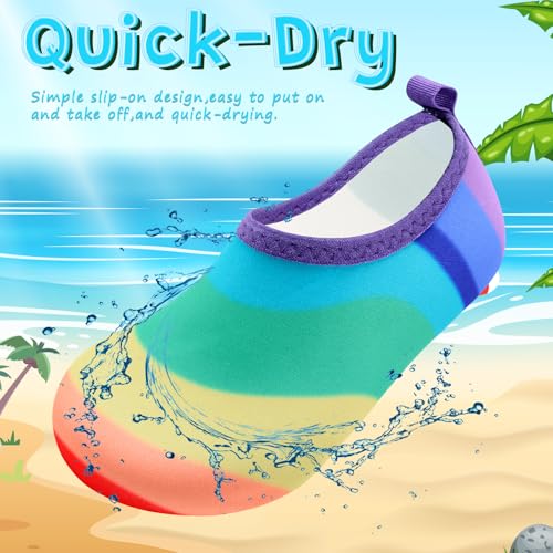 Image of VIFUUR Kids Water Shoes Girls Boys Quick Dry Aqua Socks for Beach Swim Outdoor Sports