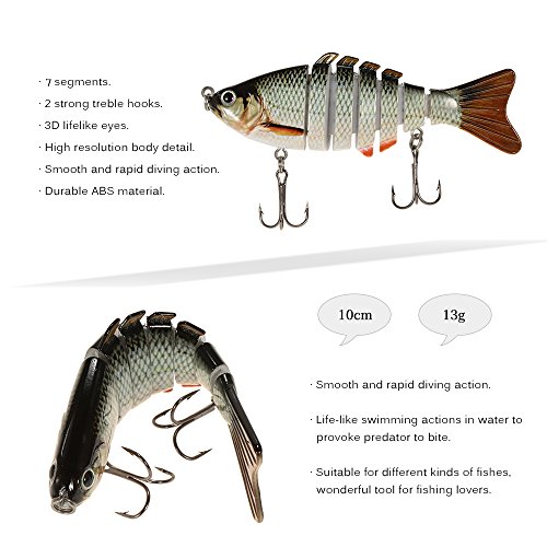 Lixada Esche Artificiali Pesca 100mm 13g 3,97