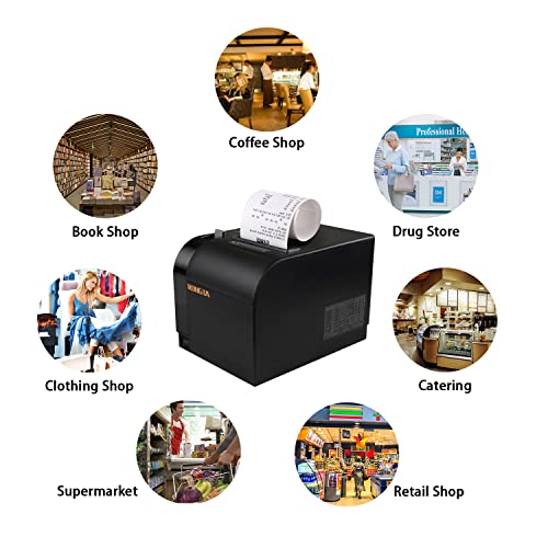 Rongta RP820 Thermal Receipt Printer, 80Mm Receipt Printers, Thermal Pos Printer With Auto Cutter Support Cash Drawer,Usb Serial Ethernet Support Esc/Pos thumb #5