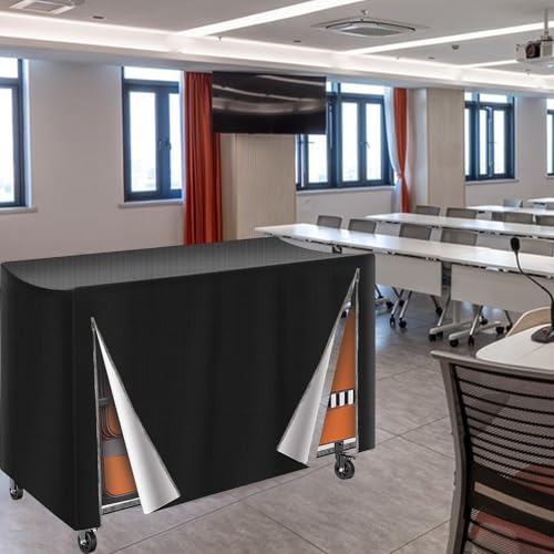 Image of Folding Chair Rack Cover for VEVOR, Waterproof Folding Chair Storage Covers Metal Chairs Rack Cover- 73 inch L x 35 inch W x 42 inch H, Black