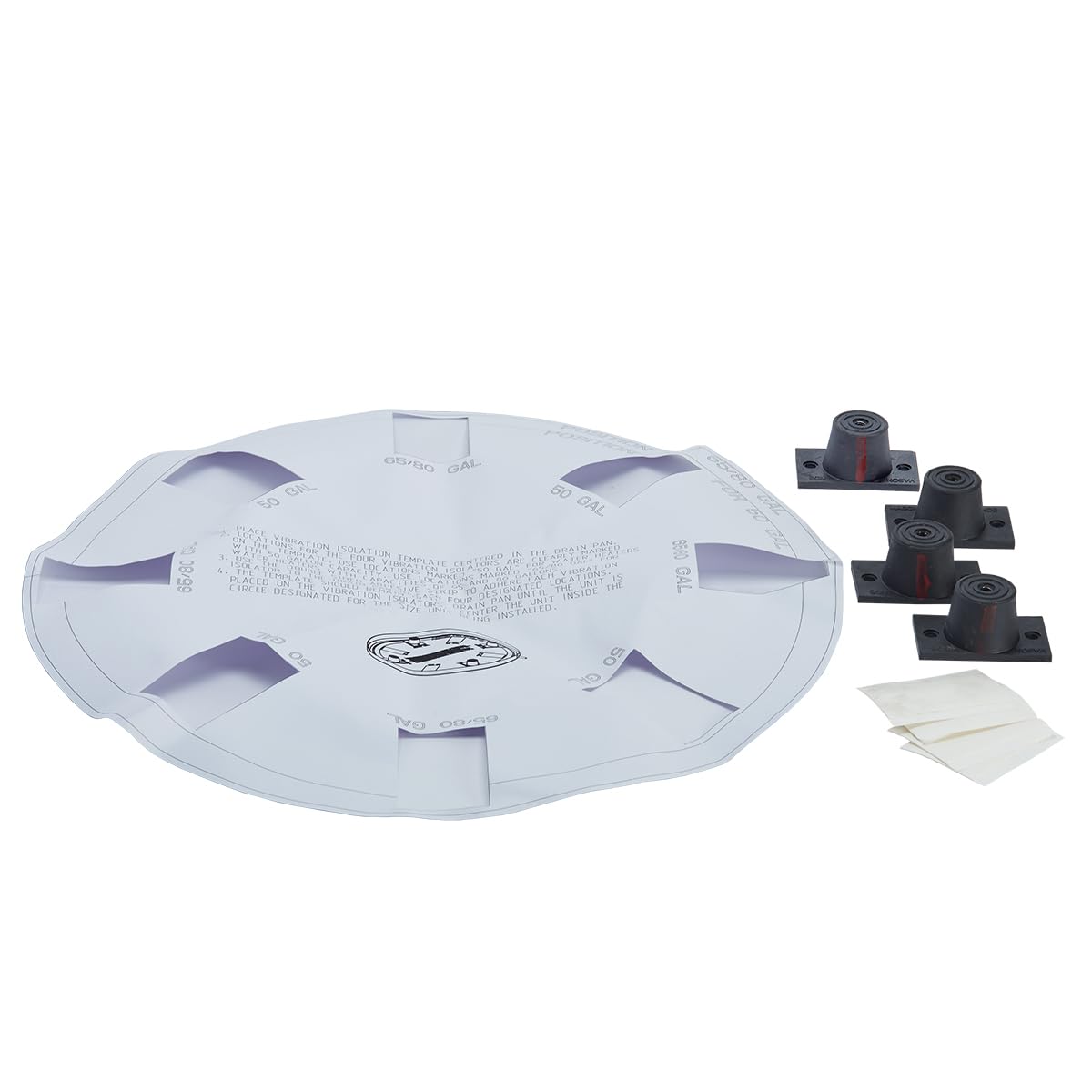 Kit d'isolation des vibrations chauffe-eau hybride anti-bruit et amortisseur