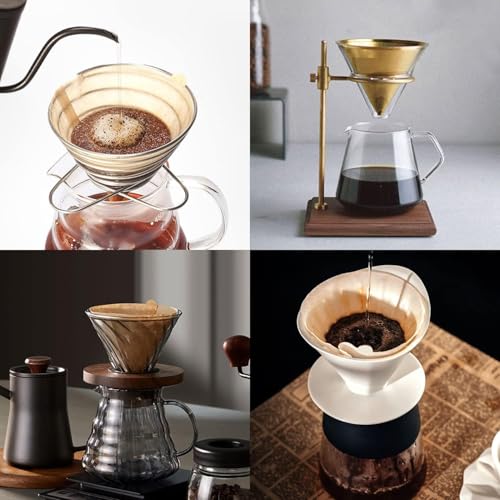 Image of Natural Coffee Filters, Size 02 Cone Filters, Disposable Natural Paper Filters 2-4 Cup, 2 Cone for Pour Over and Drip Coffee Maker (Pack of 100)