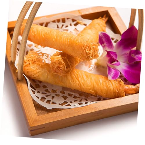Plato para sushi de bambú con asa estilo japonés miniatura 7