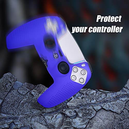 ECHZOVE Capa de silicone para controle PS5, capa para controle PS5, acessórios para controle PS5 - A
